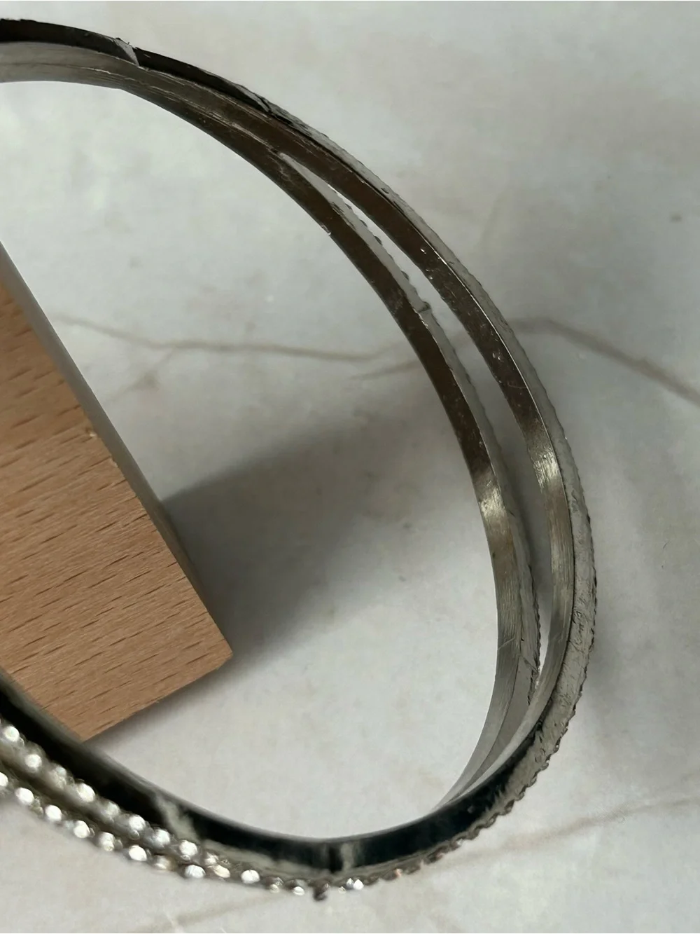 Silver Tone Crystal-Accent Bangle Bracelet